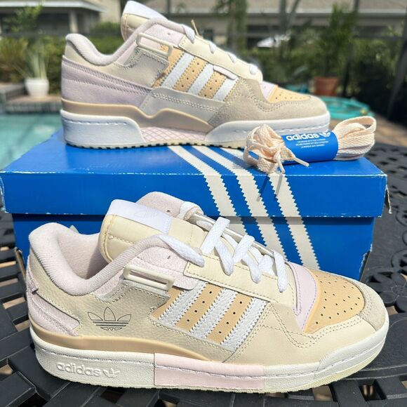 Adidas Forum Exhibit Low Ecru Tint Halo Amber Men\'s Athletic Shoes GW6346 Size 6 main image 9